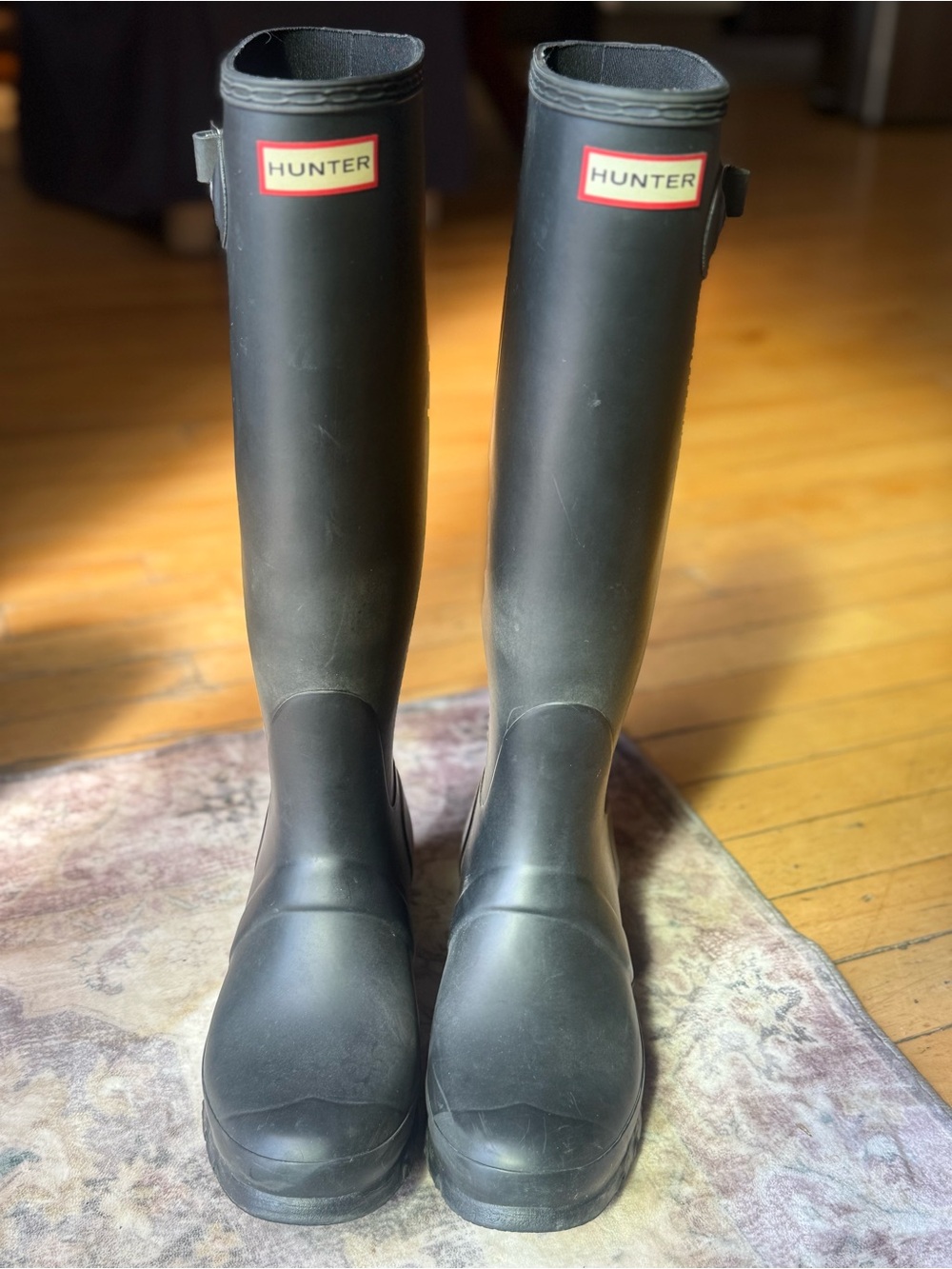 Hunter Original Tall Matte Black Rain Boots Women’s Size 8